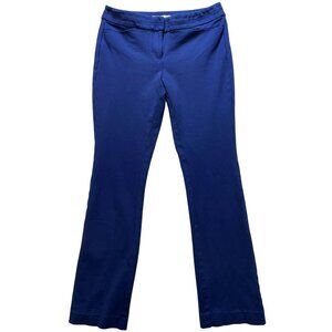 White House Black Market Women's Dress Pants Flat Front Size 4 Royal Blue Solid